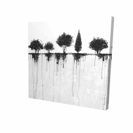 BEGIN HOME DECOR 16 x 16 in. Abstract Black Trees-Print on Canvas 2080-1616-LA87